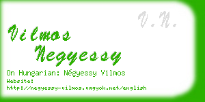 vilmos negyessy business card