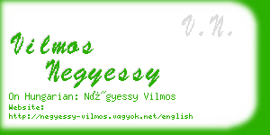 vilmos negyessy business card